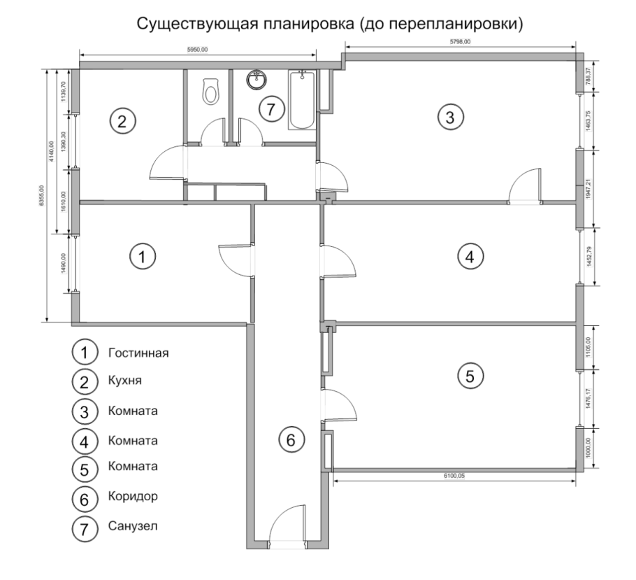 Планировка квартиры п44 однушка