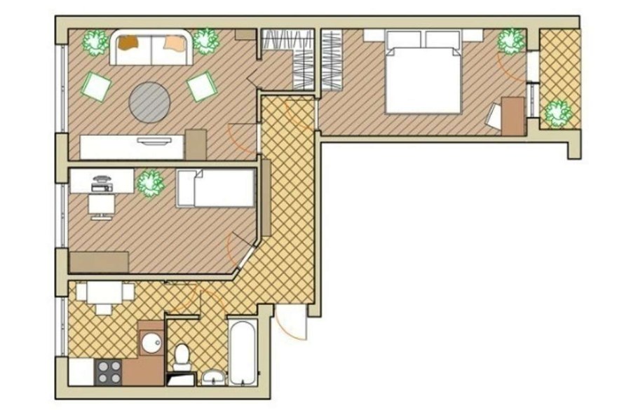 Перепланировки квартир в башне Колос