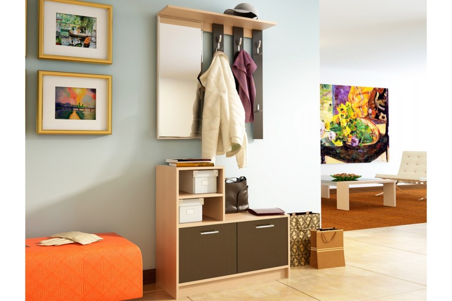 Вешалка в стиле лофт в прихожую