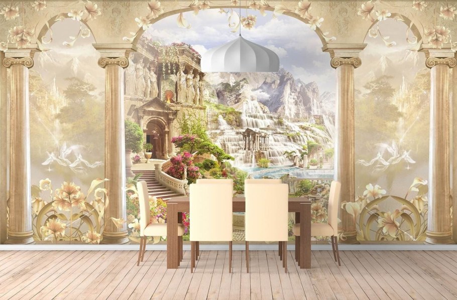 Фотообои с перспективой в интерьере