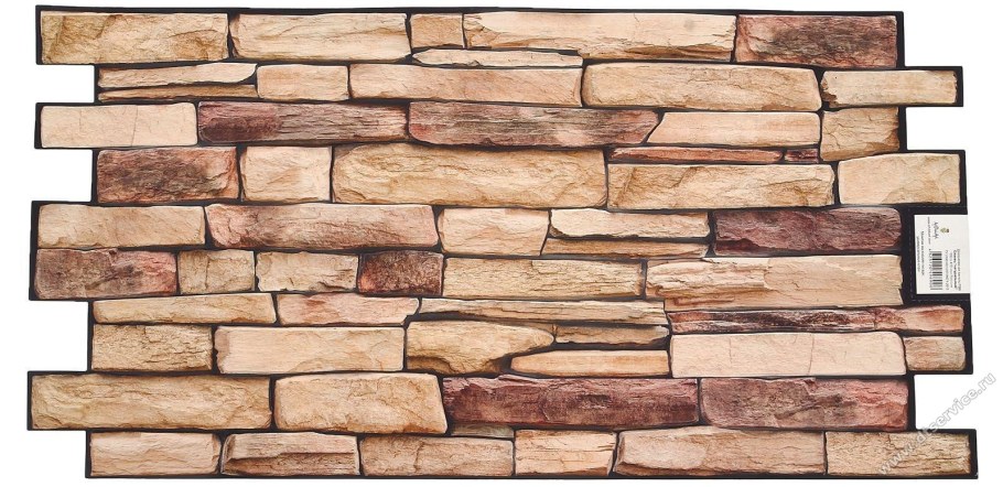 Панель ПВХ сланец песочный 980х498мм/Грейс