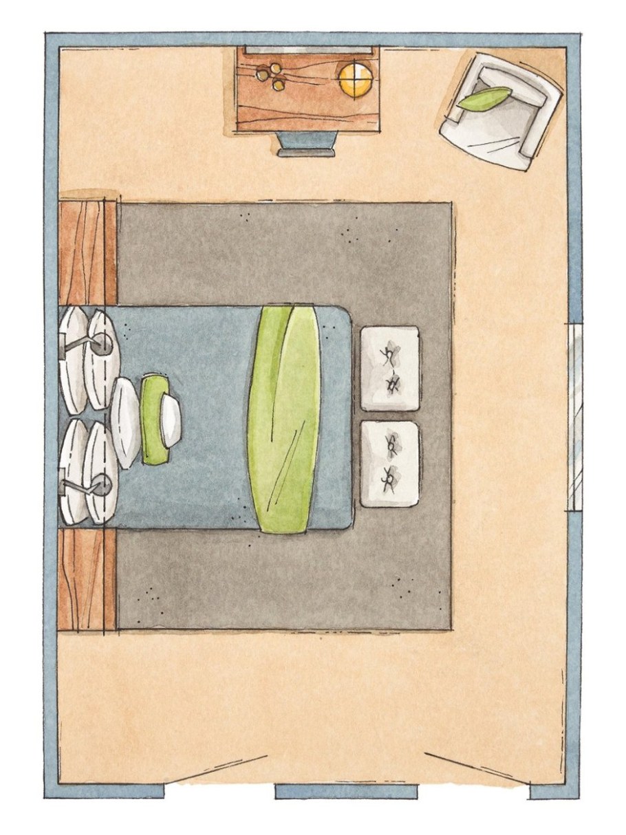 Планировка комнаты сверху