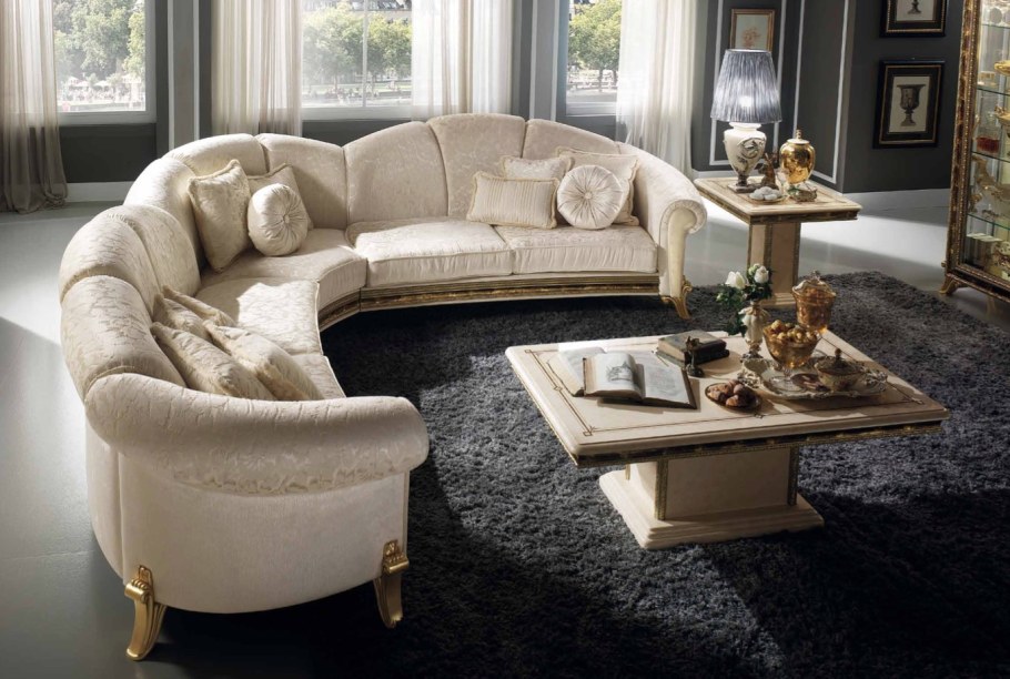 Круглые диваны для гостиной