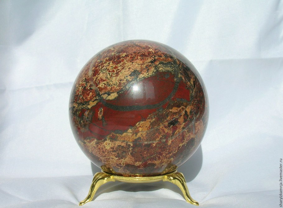 Бусы яшма красная (яшма)