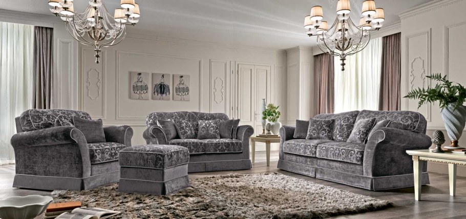 Угловой диван современная классика