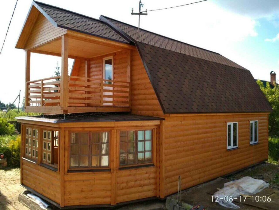 Крыша пристройки к деревянному дому