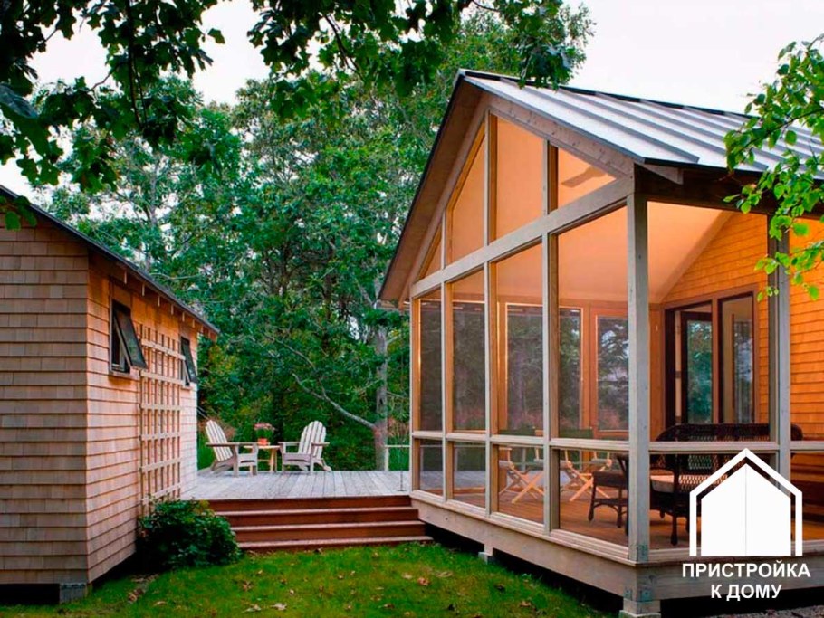 Двускатная веранда каркас