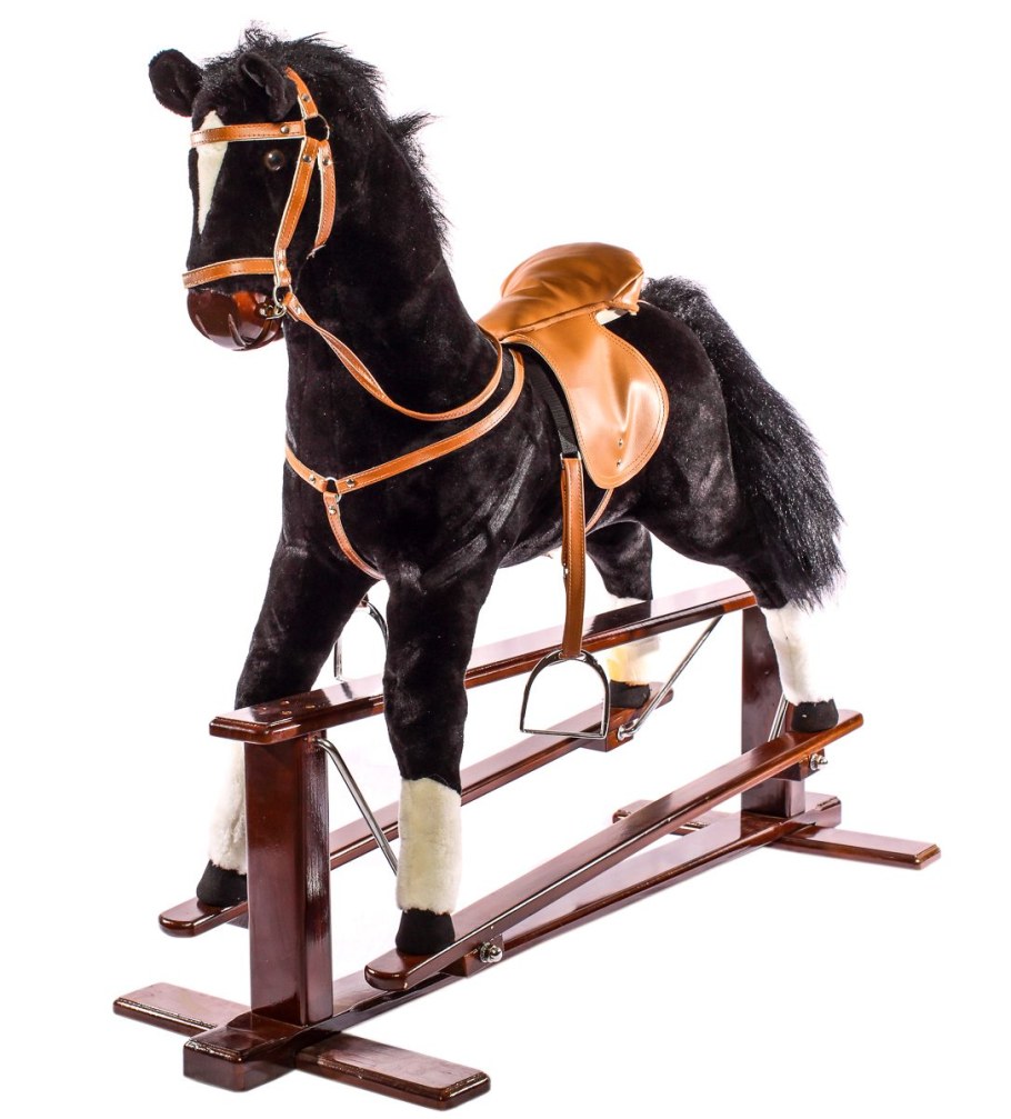 Детская лошадка качалка деревянная