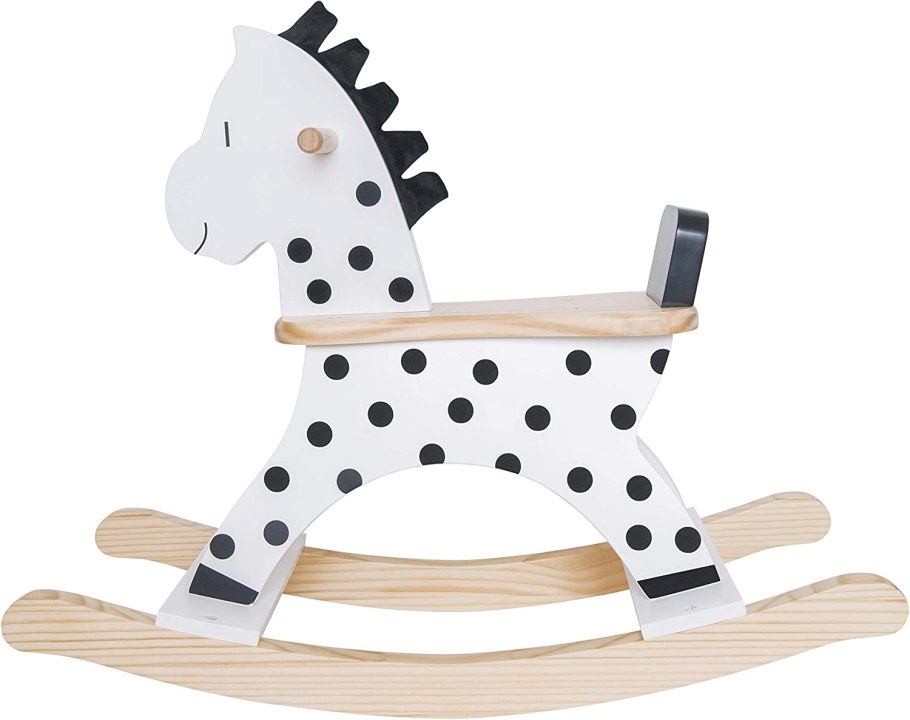 Игрушечная лошадь качалка деревянная Русь