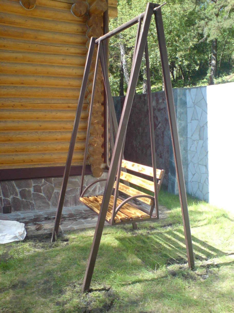 Самодельные садовые качели