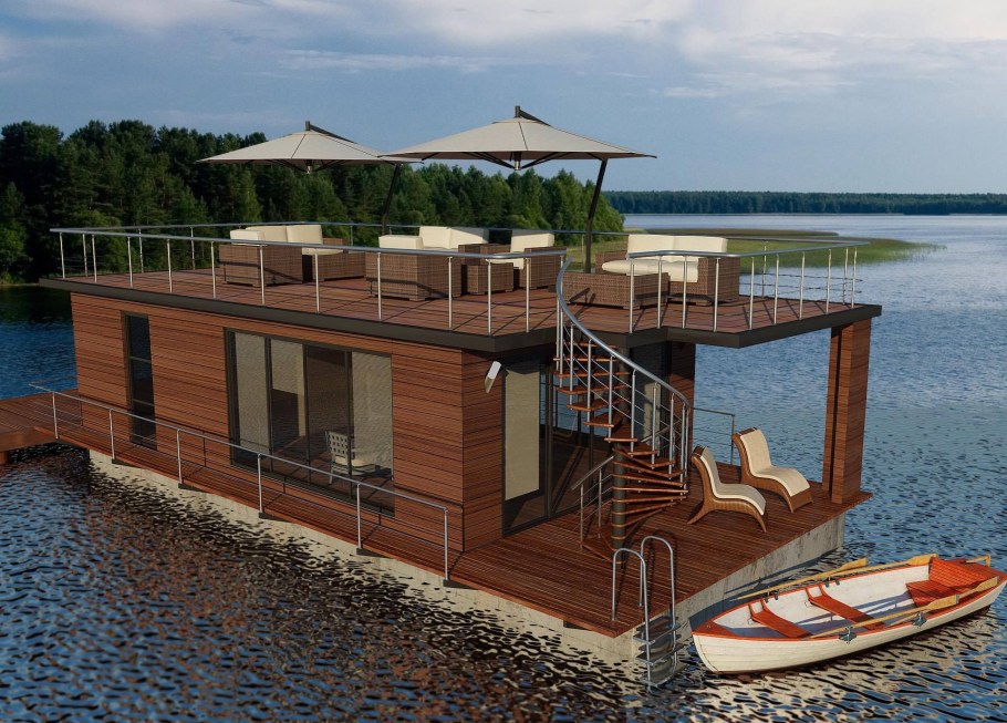 Современная двухэтажная беседка