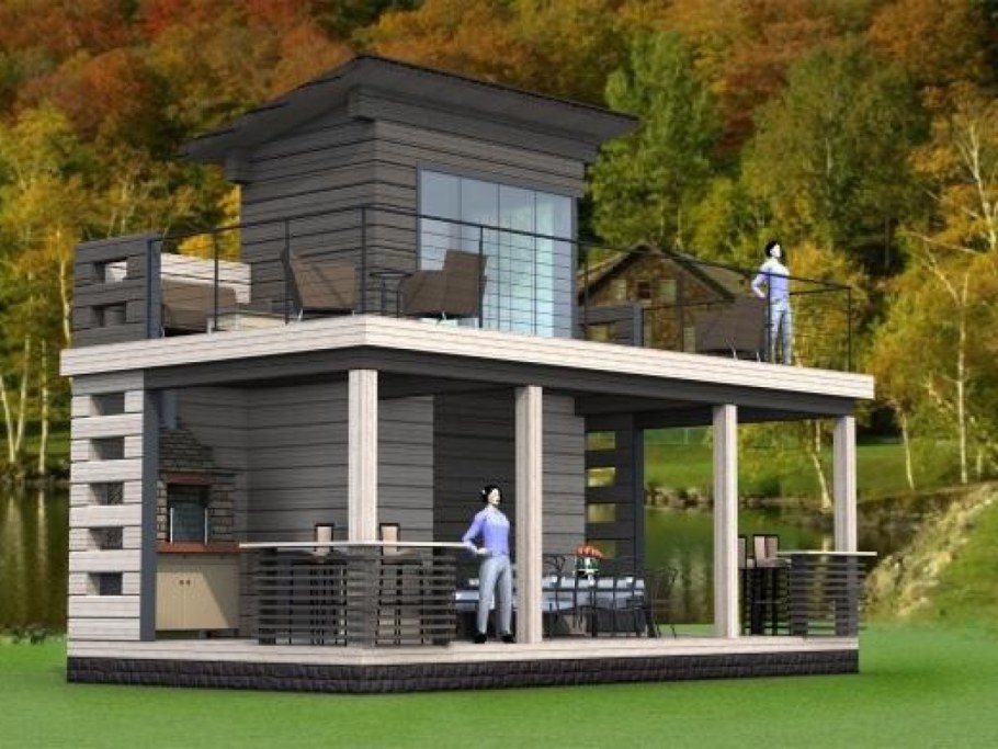 Двухуровневая беседка