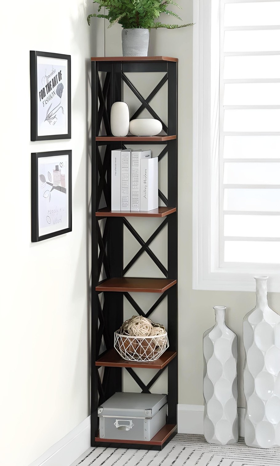 Угловой стеллаж икеа деревянный