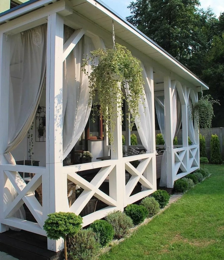 Терраса в стиле лофт перголы