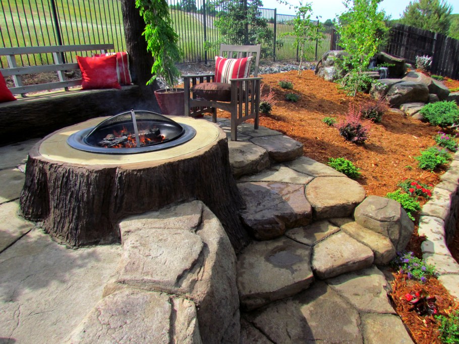 Костровище очаг из кирпича