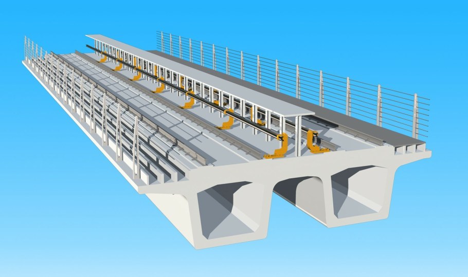 Преднапряженная балка пролетного строения автодорожного моста