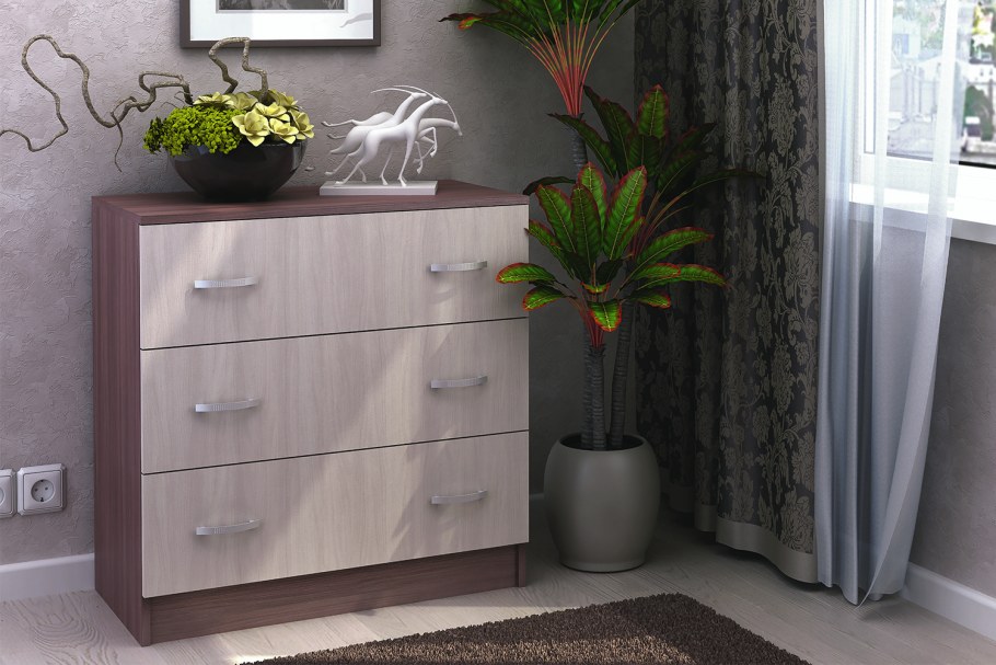 Комод Элегия км-101 ясень шимо светлый