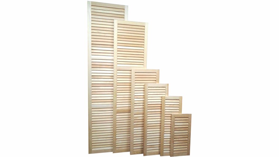 Шкаф навесной «сосна жалюзи МО» С фасадом 68х80 см, хвоя/ЛДСП, цвет сосна