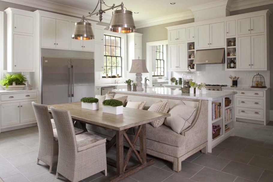 Диванчик на кухне в интерьере