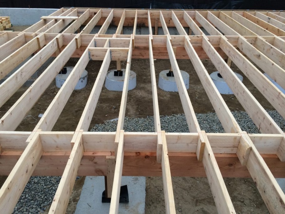 Балки перекрытия из бруса 100х200