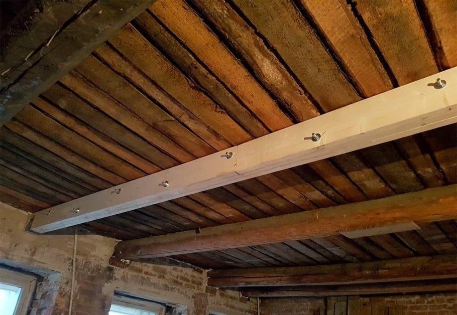 Усиление балки межэтажного перекрытия