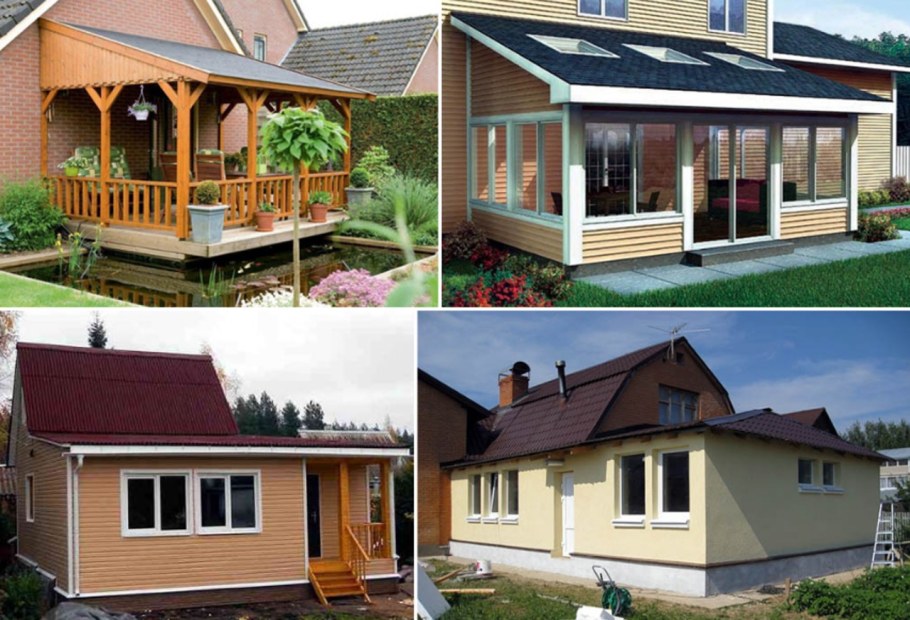 Летняя веранда пристройка сбоку