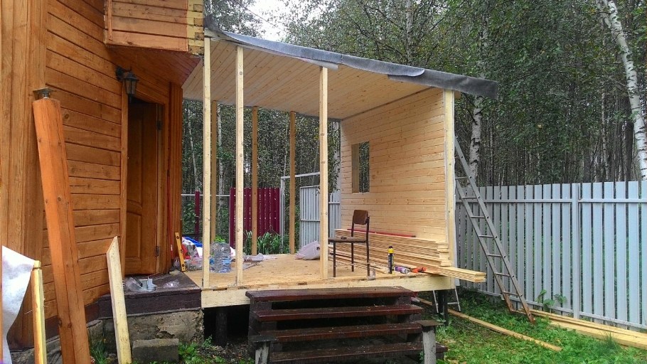 Открытая веранда к дому