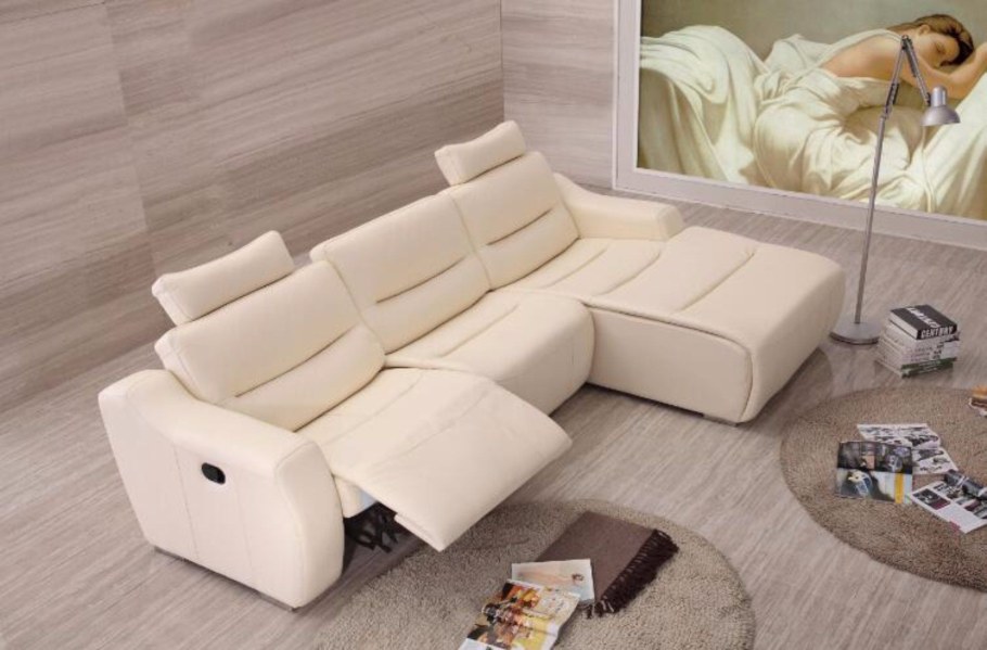 Диван кожаный угловой реклайнер