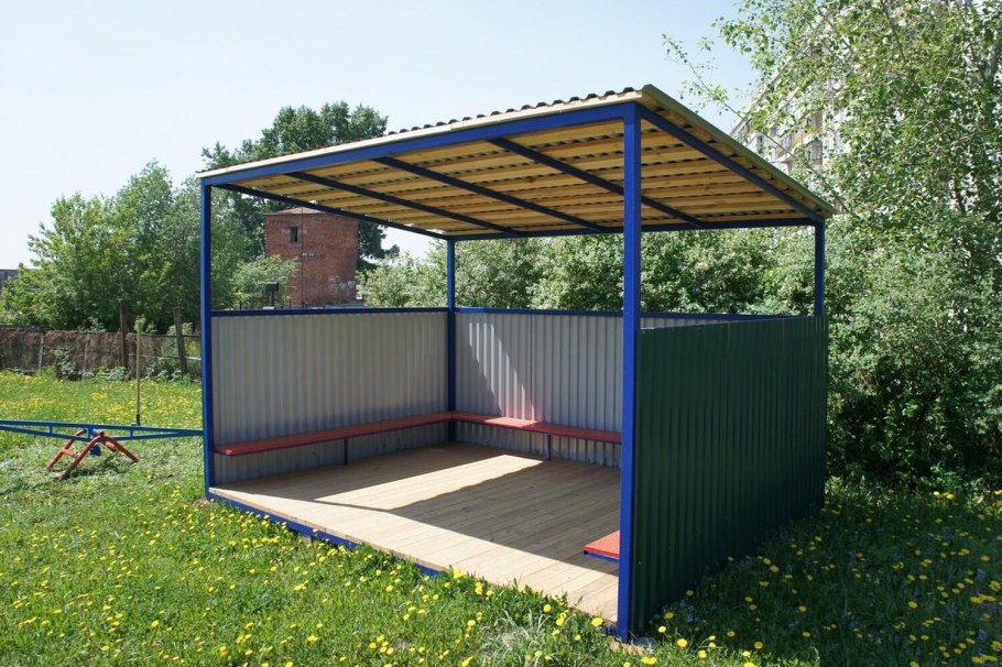 Беседки 6 на4 на дачу из металла