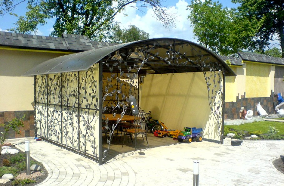 Беседка навес из металла