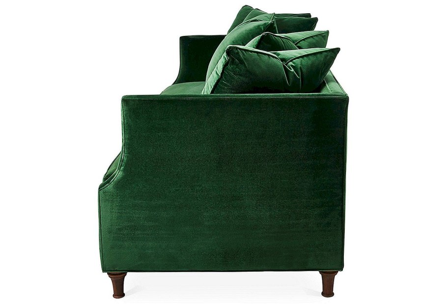 Диван изумрудный бархат