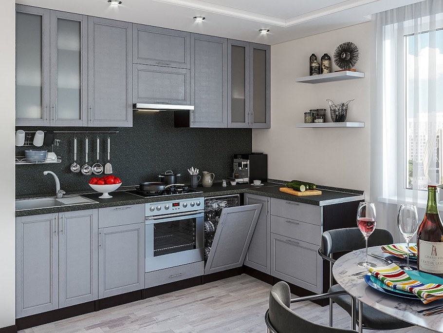 Кухонный гарнитур "Прованс" Роял Вуд голубой