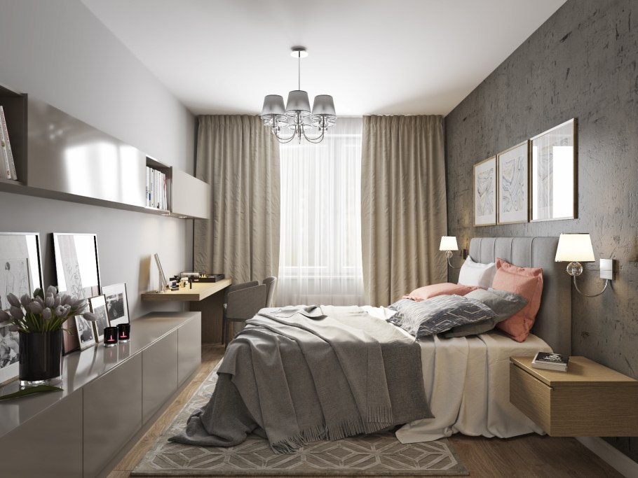 Спальня 14 кв планировка