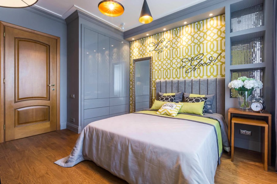 Обстановка спальни 9 кв.м