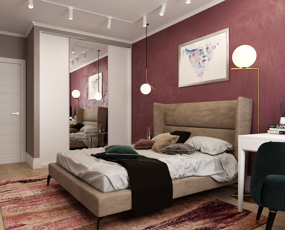Интерьер небольшой спальни