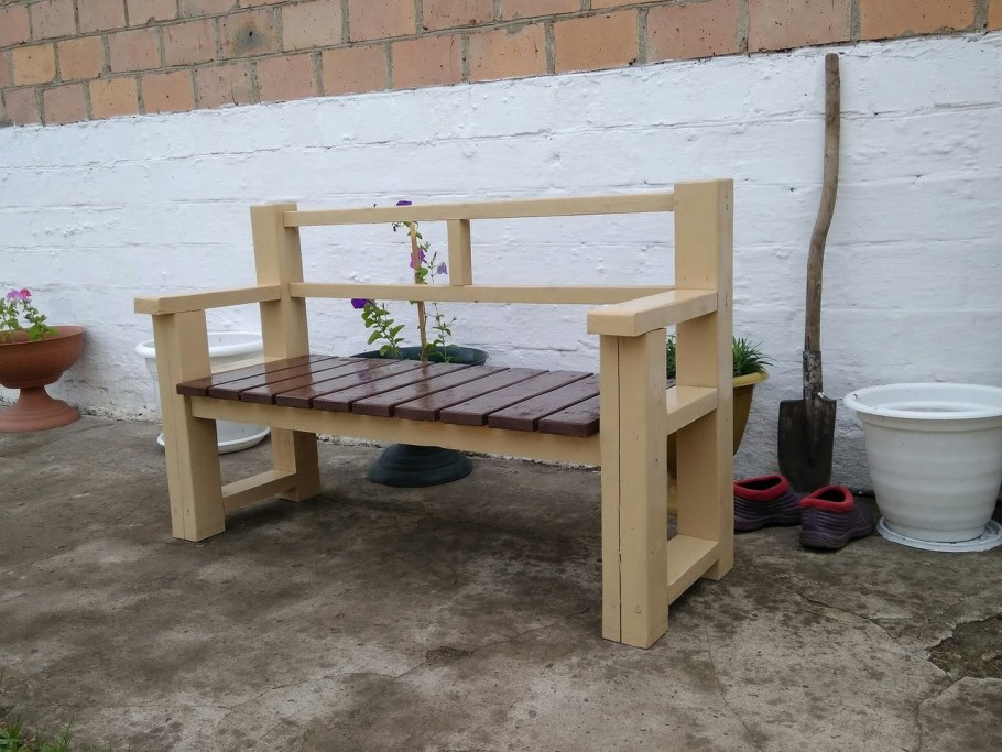 Садовые лавочки самодельно