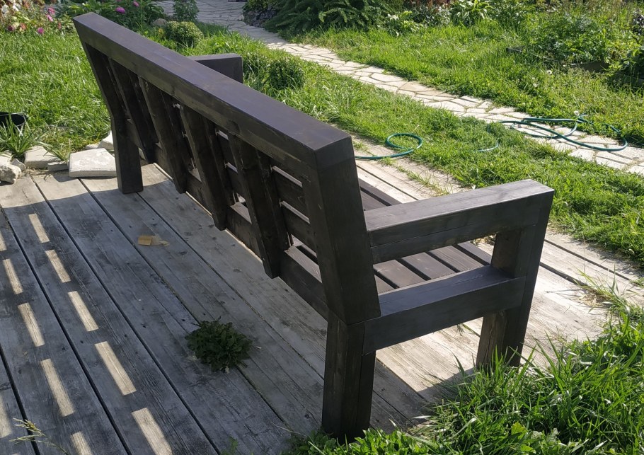 Скамейка для дачи из цементно-песчаной