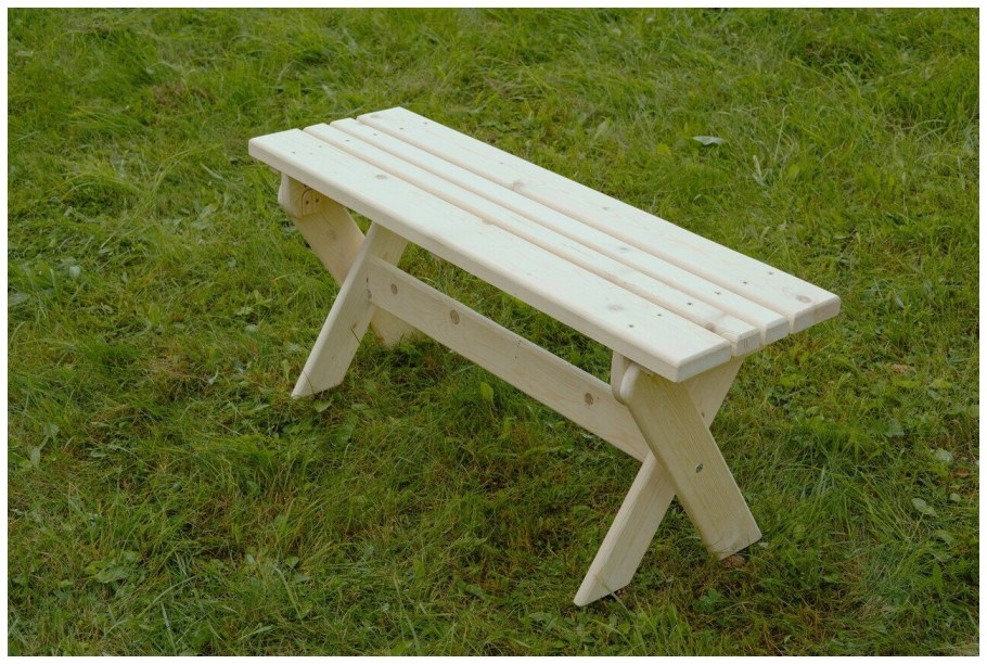 Лавка складная (1,2 метр) Садовая, деревянная