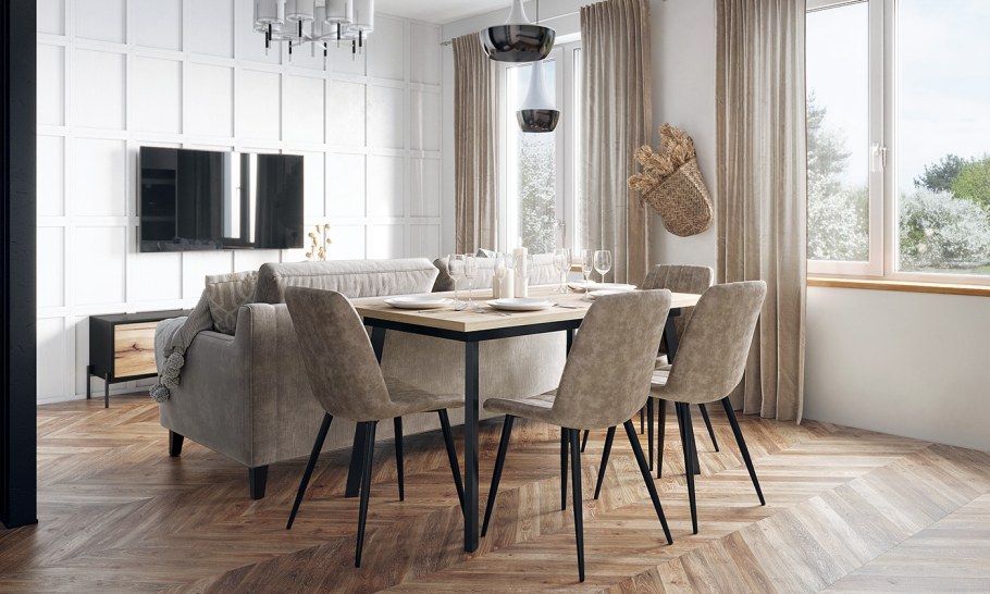 Стол Tomas 120 White Wood BK