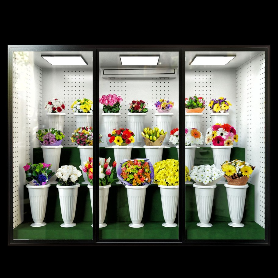 Цветы в цветочном магазине