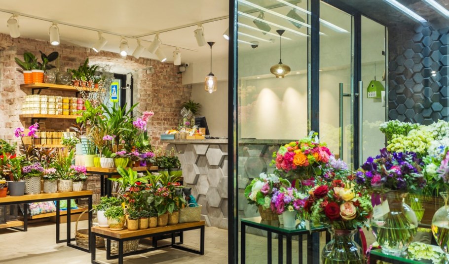 Интерьер салона цветов