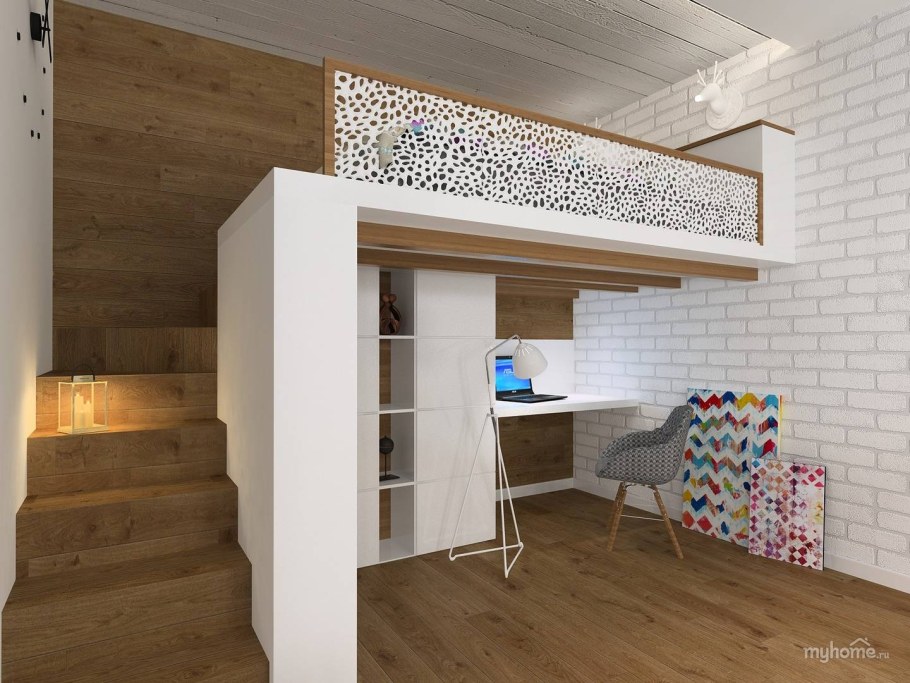 Антресольный этаж в стиле лофт