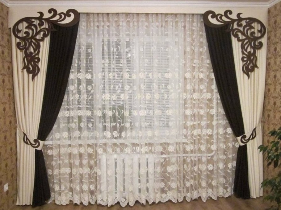 Тюль занавеска Mesh embroiddery Curtain 140*260 модель gzg134-3 Royal Union
