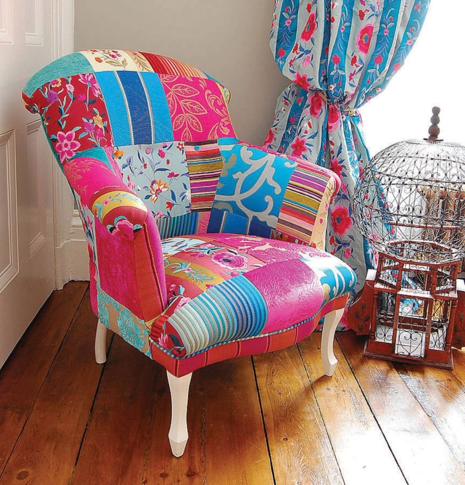 Кресло в стиле пэчворк