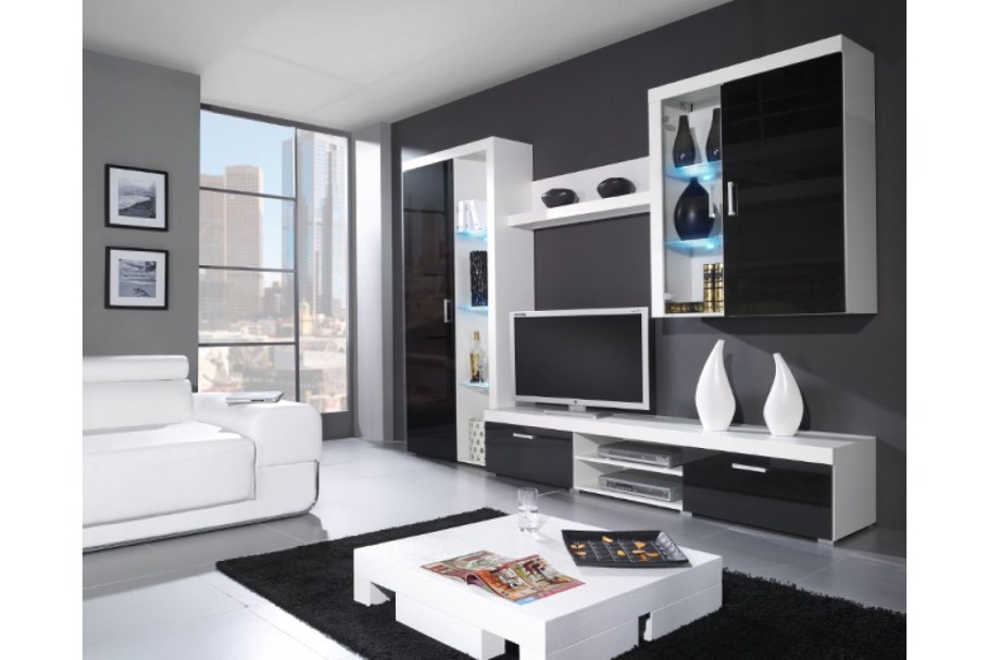 Стенка в гостиную с компьютерным столом