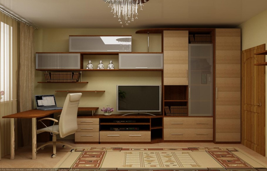 Угловой шкаф в гостиную