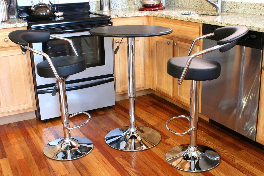 Стул барный бомба серебристый