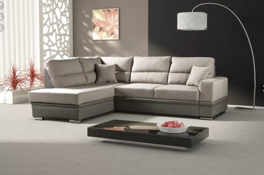 Угловой диван в стиле Хай тек