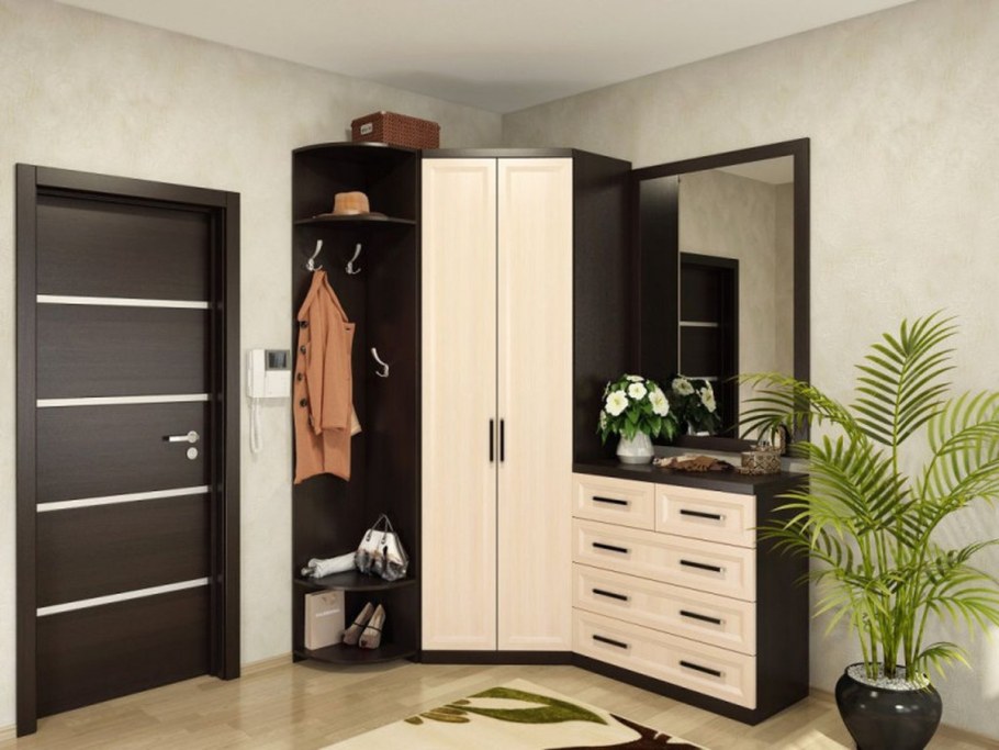 Прихожая модульная "Ривьера" м1 дуб молочный/венге