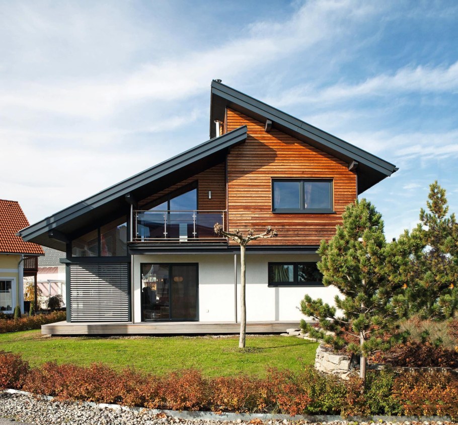 Дом с односкатной крышей Скандинавия